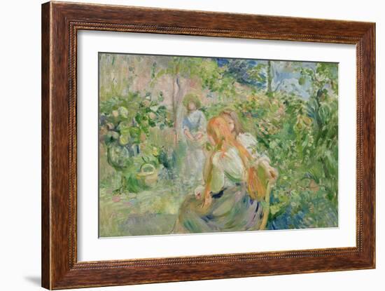 In the Garden at Roche-Plate, 1894-Berthe Morisot-Framed Giclee Print