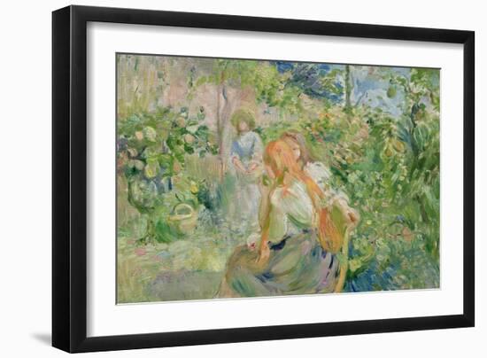 In the Garden at Roche-Plate, 1894-Berthe Morisot-Framed Giclee Print