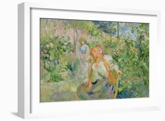 In the Garden at Roche-Plate, 1894-Berthe Morisot-Framed Giclee Print