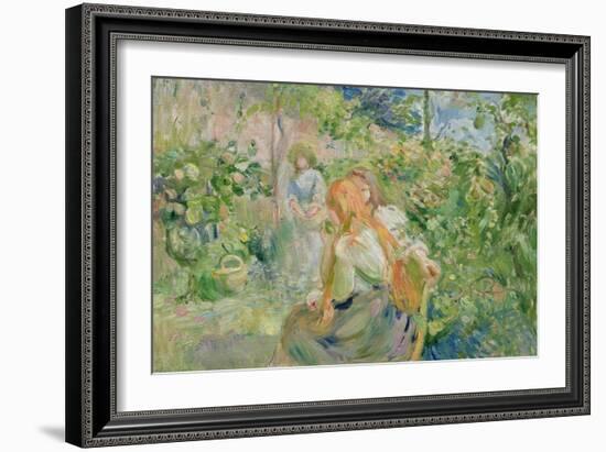 In the Garden at Roche-Plate, 1894-Berthe Morisot-Framed Giclee Print