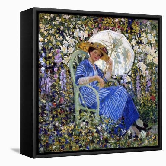 In the Garden, C.1910-11-Frederick Carl Frieseke-Framed Premier Image Canvas