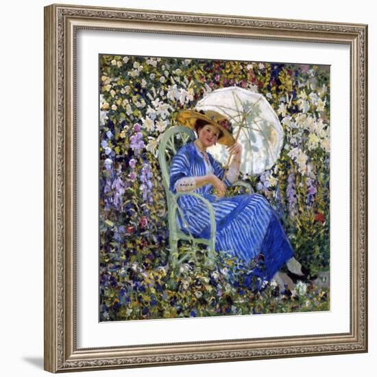 In the Garden, C.1910-11-Frederick Carl Frieseke-Framed Giclee Print