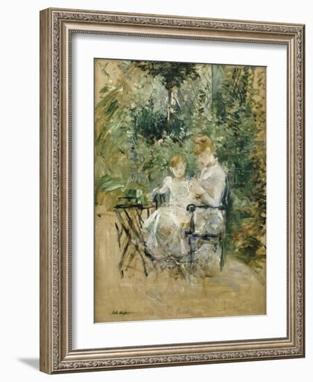 In the Garden; Dans Le Jardin, C.1885-Berthe Morisot-Framed Giclee Print