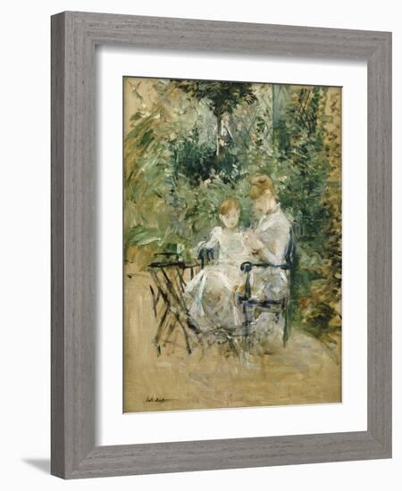 In the Garden; Dans Le Jardin, C.1885-Berthe Morisot-Framed Giclee Print