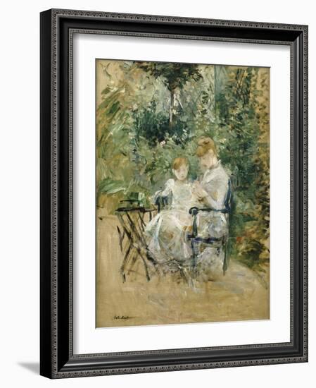 In the Garden; Dans Le Jardin, C.1885-Berthe Morisot-Framed Giclee Print