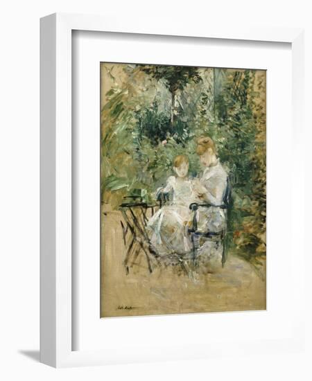 In the Garden; Dans Le Jardin, C.1885-Berthe Morisot-Framed Giclee Print