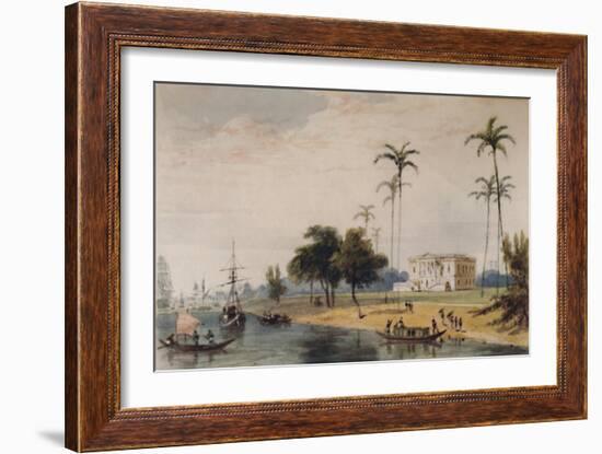 'In the Garden House Reach, Calcutta', c1786-1791, (1935)-William Daniell-Framed Giclee Print