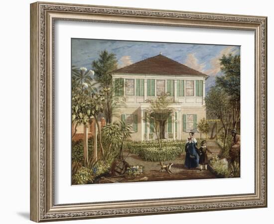 In the Garden of a House in the West Indies, 1844-Isaac Mendez Belisario-Framed Giclee Print