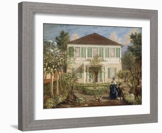 In the Garden of a House in the West Indies, 1844-Isaac Mendez Belisario-Framed Giclee Print