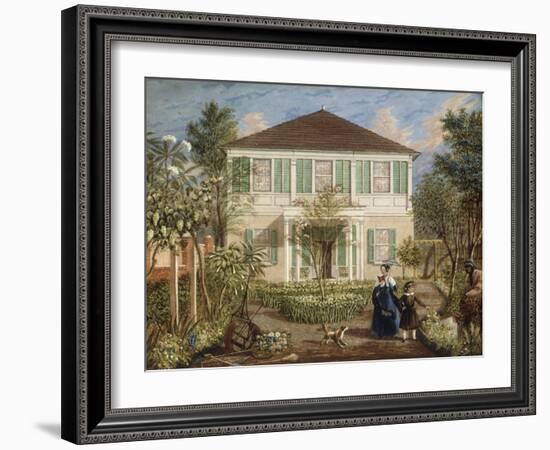 In the Garden of a House in the West Indies, 1844-Isaac Mendez Belisario-Framed Giclee Print