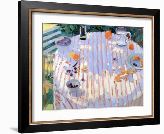 In the Garden, Table with Oranges-Sarah Butterfield-Framed Giclee Print