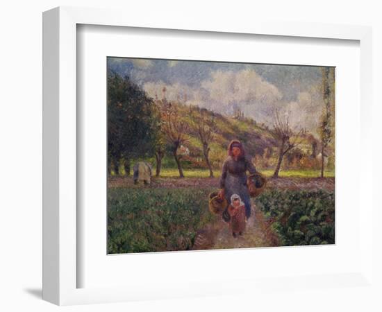 In the Garden-Camille Pissarro-Framed Giclee Print