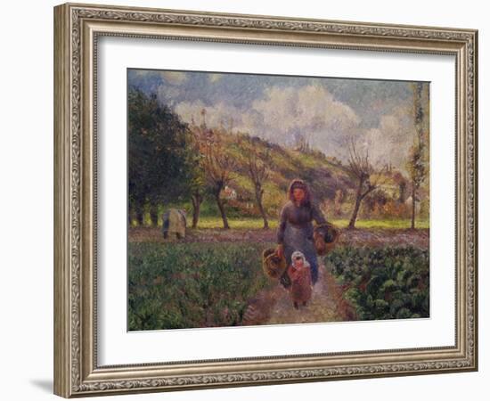 In the Garden-Camille Pissarro-Framed Giclee Print