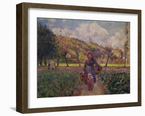 In the Garden-Camille Pissarro-Framed Giclee Print