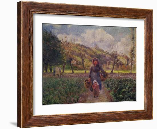 In the Garden-Camille Pissarro-Framed Giclee Print