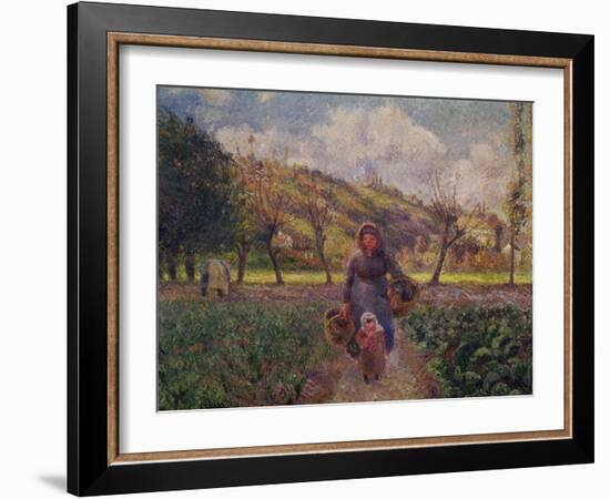 In the Garden-Camille Pissarro-Framed Giclee Print