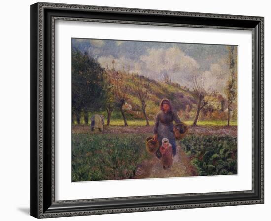 In the Garden-Camille Pissarro-Framed Giclee Print