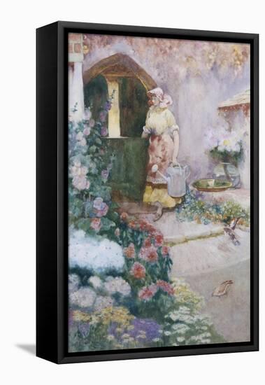 In the Garden-David Woodlock-Framed Premier Image Canvas