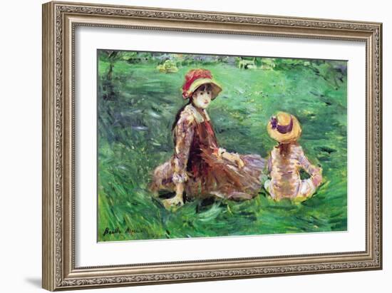 In The Garden-Berthe Morisot-Framed Art Print