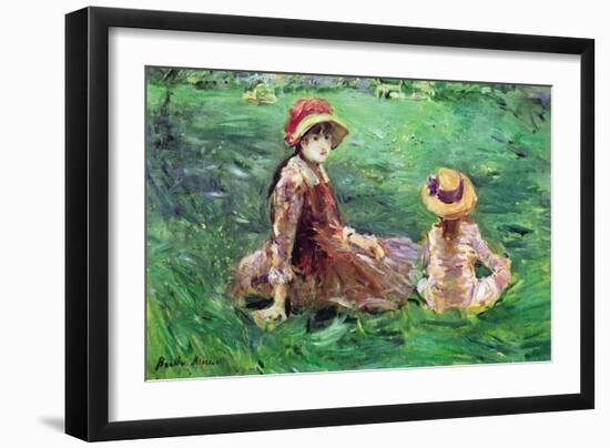 In The Garden-Berthe Morisot-Framed Art Print