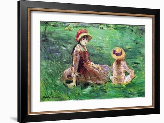 In The Garden-Berthe Morisot-Framed Art Print