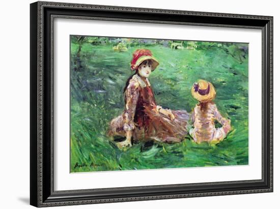 In The Garden-Berthe Morisot-Framed Art Print