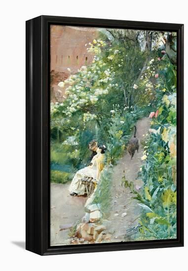 In the Gardens of Alhambra. 1887-Anders Leonard Zorn-Framed Premier Image Canvas