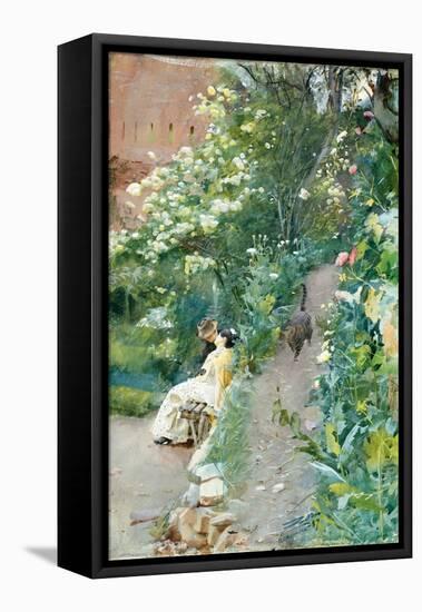 In the Gardens of Alhambra. 1887-Anders Leonard Zorn-Framed Premier Image Canvas