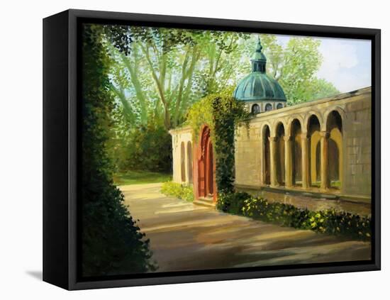 In The Gardens Of Sanssouci-kirilstanchev-Framed Stretched Canvas