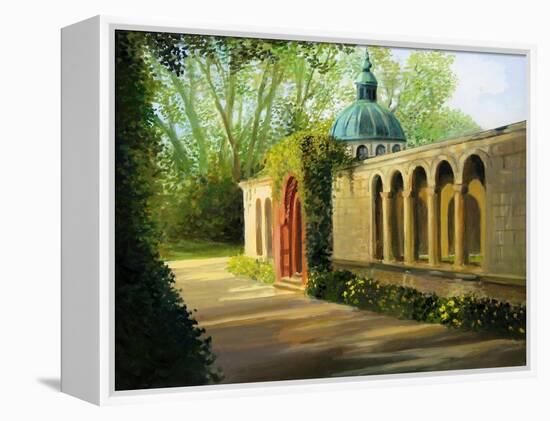 In The Gardens Of Sanssouci-kirilstanchev-Framed Stretched Canvas