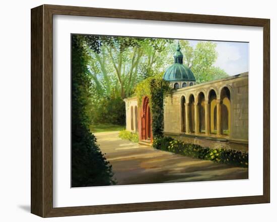 In The Gardens Of Sanssouci-kirilstanchev-Framed Art Print