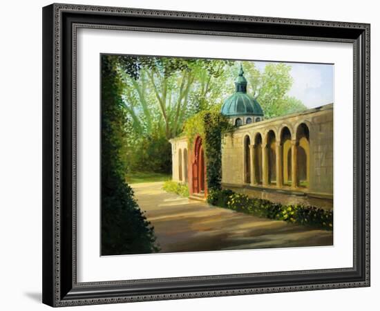 In The Gardens Of Sanssouci-kirilstanchev-Framed Art Print