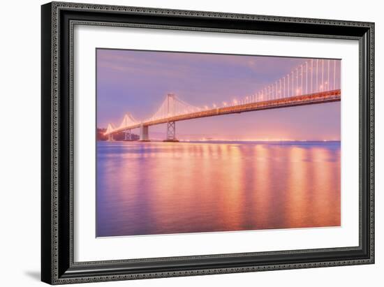 In the Glow of Bay Bridge Lights-Vincent James-Framed Photographic Print