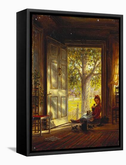 In the Glow, Sunset, 1872-Edward Lamson Henry-Framed Premier Image Canvas