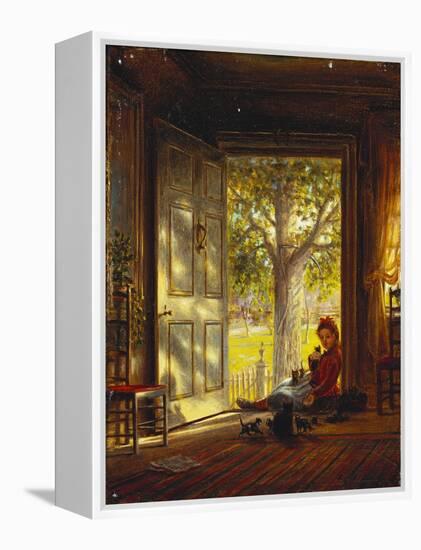 In the Glow, Sunset, 1872-Edward Lamson Henry-Framed Premier Image Canvas