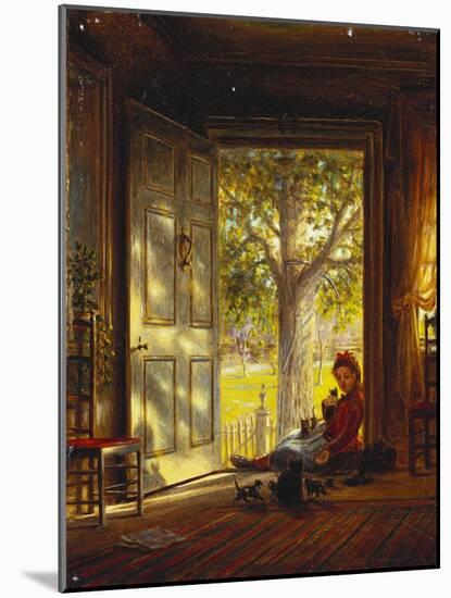 In the Glow, Sunset, 1872-Edward Lamson Henry-Mounted Giclee Print