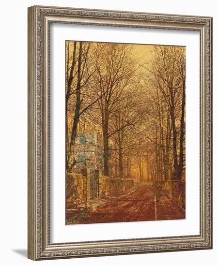 In the Golden Olden Time (Oil on Canvas)-John Atkinson Grimshaw-Framed Giclee Print