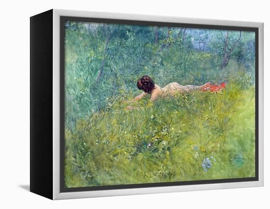 In the Grass (I Groengraset), 1902-Carl Larsson-Framed Premier Image Canvas