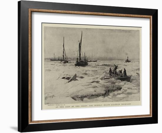 In the Grip of the Frost, the Medway Below Chatham Dockyard-William Lionel Wyllie-Framed Giclee Print