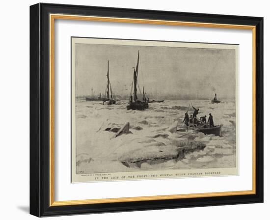 In the Grip of the Frost, the Medway Below Chatham Dockyard-William Lionel Wyllie-Framed Giclee Print