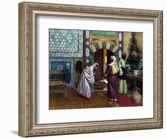 In the Hammam Par Ernst, Rudolf (1854-1932), - Oil on Canvas, 48,8X60,9 - Private Collection-Rudolphe Ernst-Framed Giclee Print