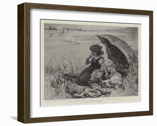 In the Harvest Field, Guardians of the Luncheon Basket-Frederick Morgan-Framed Giclee Print