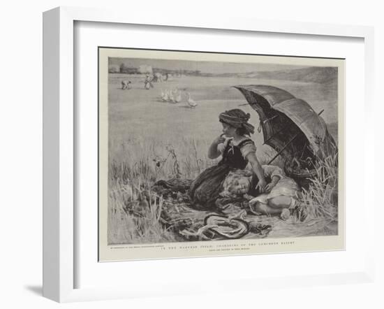 In the Harvest Field, Guardians of the Luncheon Basket-Frederick Morgan-Framed Giclee Print