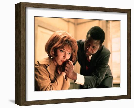 In The Heat Of The Night, Lee Grant, Sidney Poitier, 1967-null-Framed Photo