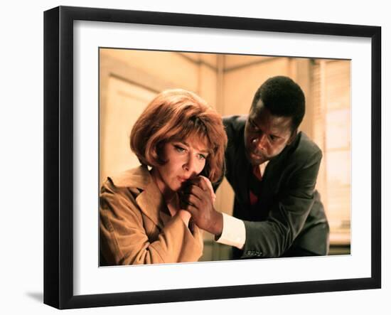 In The Heat Of The Night, Lee Grant, Sidney Poitier, 1967-null-Framed Photo