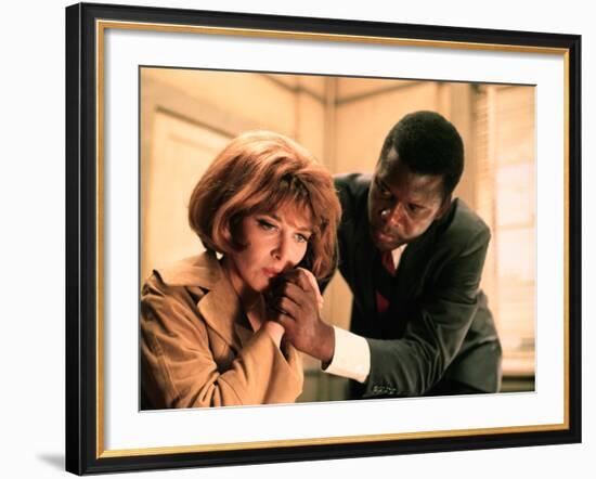 In The Heat Of The Night, Lee Grant, Sidney Poitier, 1967-null-Framed Photo