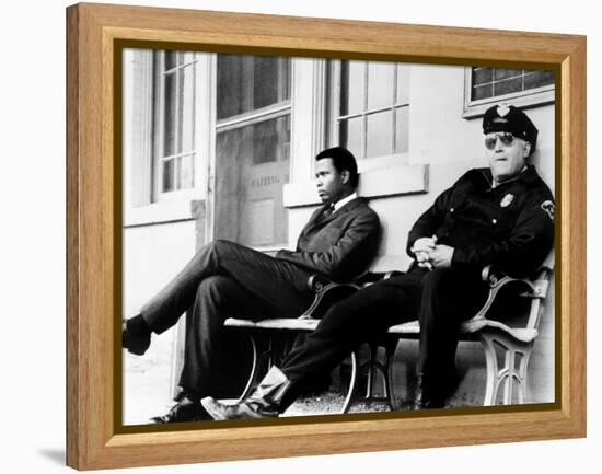 In the Heat of the Night, Sidney Poitier, Rod Steiger, 1967-null-Framed Stretched Canvas