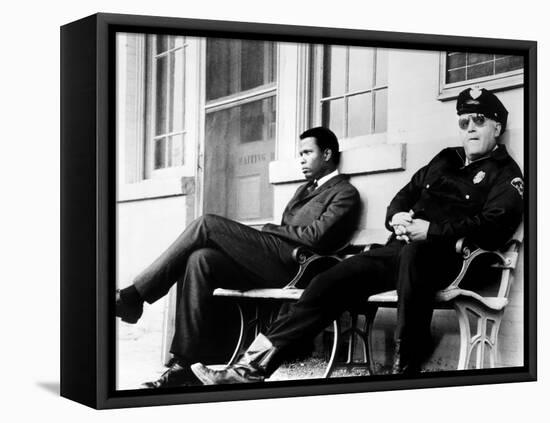 In the Heat of the Night, Sidney Poitier, Rod Steiger, 1967-null-Framed Stretched Canvas