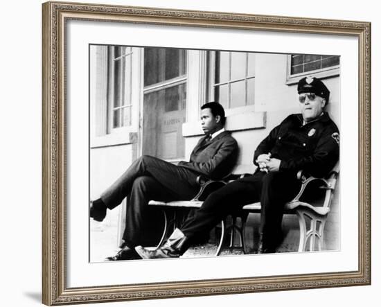 In the Heat of the Night, Sidney Poitier, Rod Steiger, 1967-null-Framed Photo