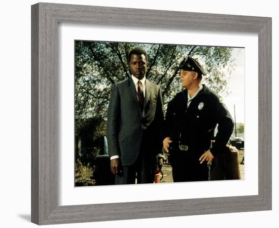 In The Heat Of The Night, Sidney Poitier, Rod Steiger, 1967-null-Framed Photo
